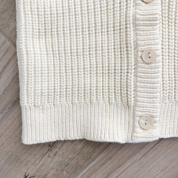 Madewell Cutaway Sweater Vest in Bright Ivory Size Medium NQ338 NEW Minimalist - Picture 8 of 12